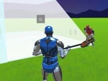 1v1.LOL Unblocked gameplay screen in fullscreen